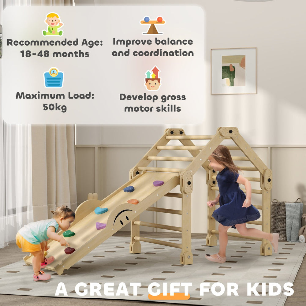 English Elm Qaba 63 Inch Hdpe Indoor Toddler Slide Attaches to Sofa or Bed Safe Fun W2225P249769
