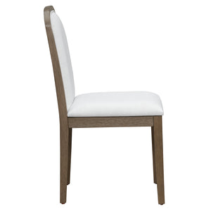 English Elm Trexm Rustic Farmhouse Extendable Dining Set Seats Six with Upholstered Rubberwood Chairs Espresso ST000152AAP