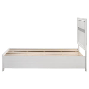 English Elm Urbana White Twin Storage Bed With Glamorous Glitter Panels & Convenient Slide-Out Drawers B062S00692-GIGA
