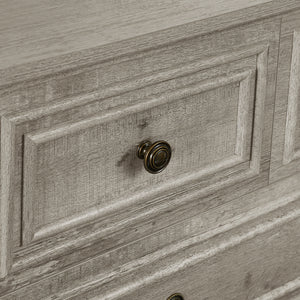 English Elm Farmhouse Rustic 5-Drawer Dresser with Stable Engineered Wood Build, Smooth Metal Slides, 36" Length W1785P238910