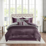 Madison Park Amherst Transitional 7 Piece Comforter Set MP10-127 Purple