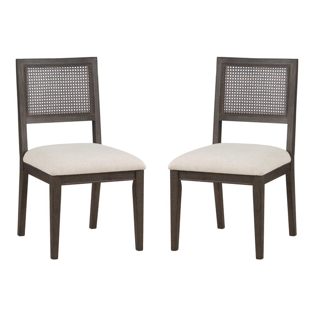 OSP Home Furnishings Lantana Cane Back Dining Chair  - Set of 2 Linen