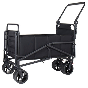 English Elm 2-in-1 Folding Wagon Chair with All-terrain Wheels Oxford Fabric 650lb Outdoor W2932P425338