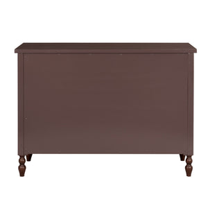 JLA Home Madison Park Signature - Small Dresser with Six Drawers, Vintage-Inspired Spindle Legs, Anti-Tip Safety & Quiet Glides Morocco Brown MPS137-0326