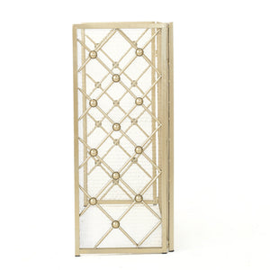 English Elm Christopher Knight Home® - FIRE Prater Iron Fireplace Screen - Black Finish Decorative Hearth Guard, Embers Protection, No Assembly Needed 61128.00GLD