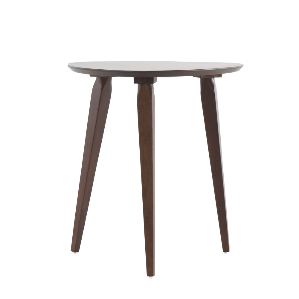 English Elm Christopher Knight Home® - END TABLE Walnut Rubberwood Mid-Century Side Table with Tapered Oval Top & Tripod Legs, 20" x 22.75" 59310.00