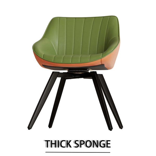 English Elm 31.5" Round Walnut Tulip Dining Table Set With 2 Stylish Faux Leather Chairs For 2-4 People W2189S00711