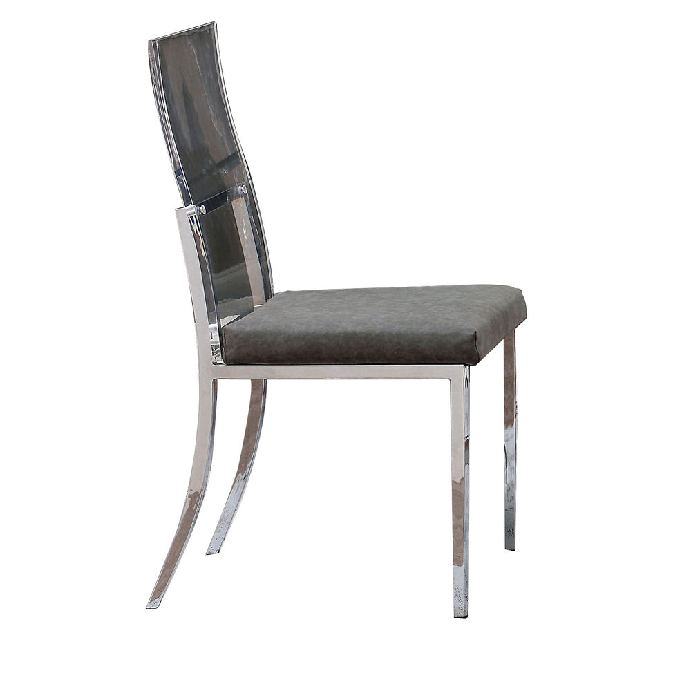 English Elm 19 Inch Solid Wood Dining Chairs Set of 2 with Cushioned Beige Upholstered Backrest B056P416775