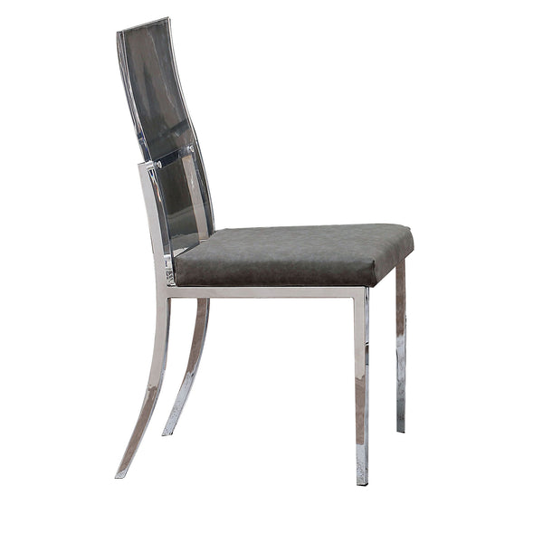 English Elm 19 Inch Solid Wood Dining Chairs Set of 2 with Cushioned Beige Upholstered Backrest B056P416775