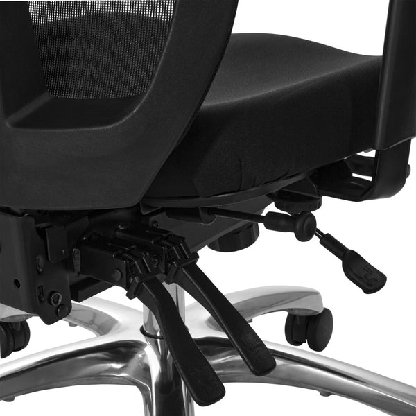 OSP Home Furnishings Progrid Ergonomic Mesh High-back Office Chair with Lumbar Support and Aluminum Base 99893-30