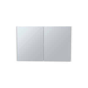 English Elm Bouti Mirrored Double Door Medicine Cabinet with Three Shelves — Wall Mount Storage for Bath & Kitchen White 36.3 L x 24.9 W x 4.4 H B070P242490