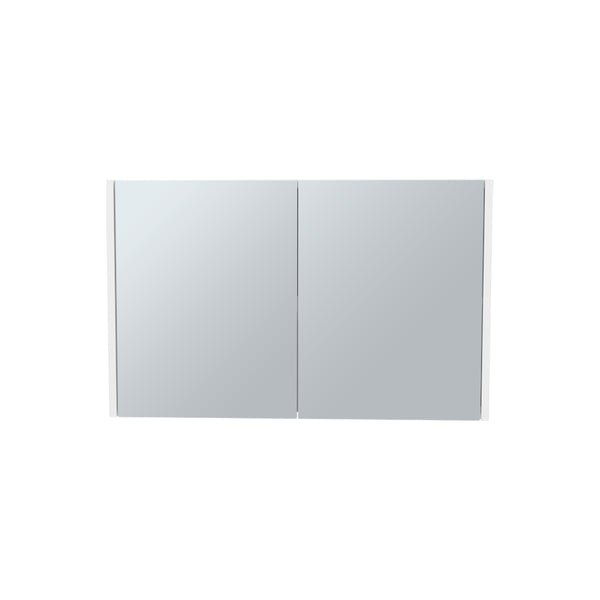 English Elm Bouti Mirrored Double Door Medicine Cabinet with Three Shelves — Wall Mount Storage for Bath & Kitchen White 36.3 L x 24.9 W x 4.4 H B070P242490