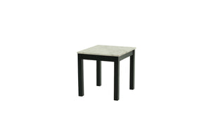 English Elm Majestic White Faux Marble 3pc Coffee & End Table Set with Black Legs, Modern Durable Living Room Design B011P237498