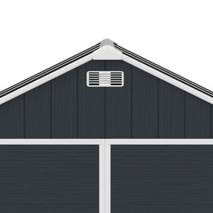 English Elm 8*7ft Outdoor Resin Storage Shed with Double Door Windows and Uv Resistant Floor W1598S00028