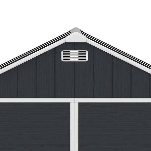 English Elm 8*7ft Outdoor Resin Storage Shed with Double Door Windows and Uv Resistant Floor W1598S00028