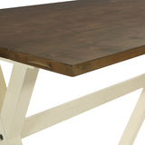 OSP Home Furnishings Albury Flip Top Table Wood/White