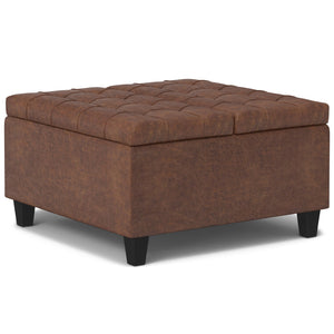 English Elm Harrison Small Square Storage Ottoman: Stylish Coffee Table, Extra Seating & Versatile Footrest Solution B136P254723