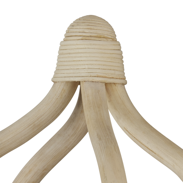 Wanstead Ivory Wall Sconce - Handcrafted Rattan Lantern with Antique Pearl Finish for Coastal Decor