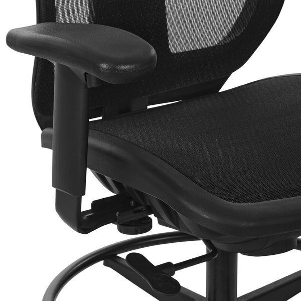 OSP Home Furnishings Progrid Mesh Back Drafting Chair with Lumbar Support for Studio and Standing Desk Use 99583MDC-3
