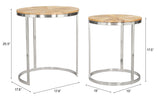 Bari Nesting Table Set (2-Piece) Natural 109776 Zuo Modern