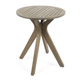 Christopher Knight Home® - Noble House - Stamford Outdoor Round Acacia Wood Bistro Table with X Legs