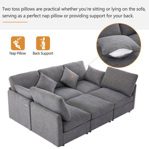 English Elm Swivel Barrel Accent Chair Chenille Tufted Round Club Seat for Living Room Lounge N719S002130E