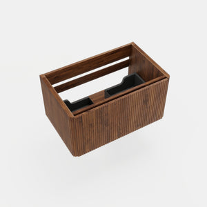 English Elm Etna Floating Wall Mounted Bathroom Vanity with Push Open Drawer and Wood Grain Finish Walnut W1865P327889