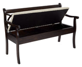 OSP Home Furnishings Coventry Storage Bench Black