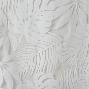 JLA Home Madison Park - Palm Palm Leaf Burnout Window Sheer Curtain with OEKO-TEX Safety, Antique Silver Grommets, Airy Privacy and Coastal Style 63 L x 50 W x 0.13H MP40-4379