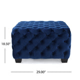 Christopher Knight Home® - Noble House - Jaymee Modern Glam Button Tufted Velvet Ottoman