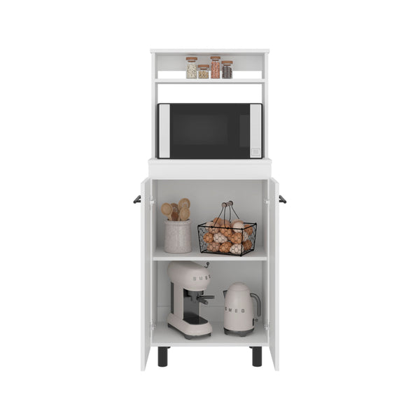 English Elm Alani Freestanding Kitchen Storage Cabinet with Microwave Shelf and Enclosed Pantry Space B070P474239