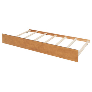 English Elm Twin House Bed with Trundle Solid Pine Frame Walnut Kids Bedroom Sleepover N708P357115L