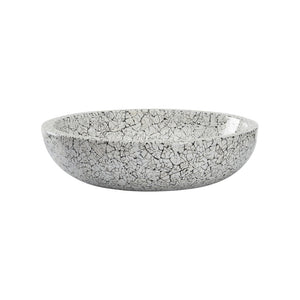 Crackled Bowl Black, White/Cream 385998 Chelsea House