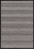 Unique Loom Outdoor Border Checkered Machine Made Border Rug Gray, Black/Gray/Silver 5' 3" x 8' 0"