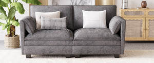 English Elm 74.27'' Mid-century Modern 2 Seat Loveseat with Pocket Spring and Breathable Fabric W680P221017