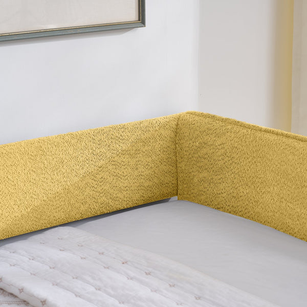 English Elm Full Size Boucle Daybed with Pop up Trundle Tufted Upholstered Sofa Sleeping Yellow W1413S00177