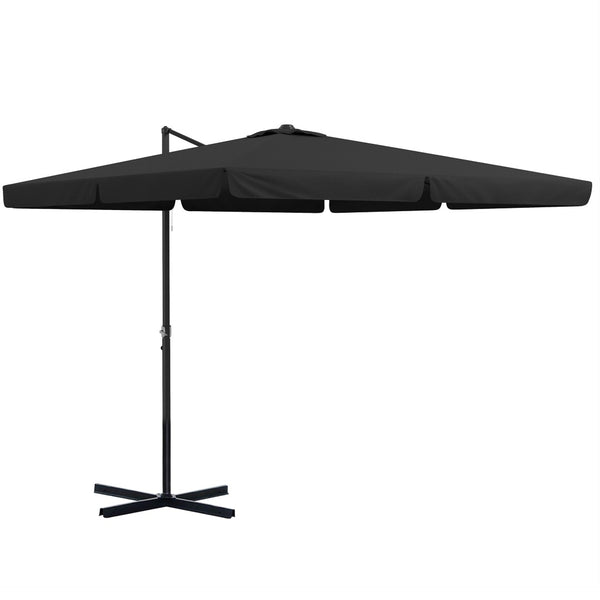 English Elm Outsunny 10' Square Cantilever Patio Umbrella With Adjustable Tilt, Crank Lift & Durable Aluminum Frame W2225P174272-GIGA