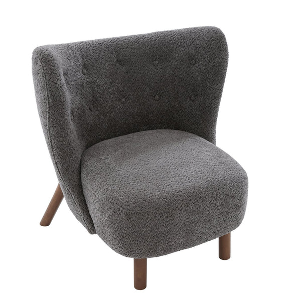 English Elm Swivel Club Chair Barrel Back Faux Leather 360 Degree Turn Living Room Accent Dark Grey N776P246078D