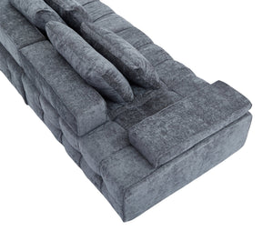 English Elm Sofa Modular Loveseat Antique Grey with Ultra-Dense Foam, Deep Seats, Orthopedic Support, Easy Assemble W1960S00008