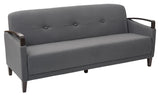 OSP Home Furnishings Main Street Sofa Woven Charcoal