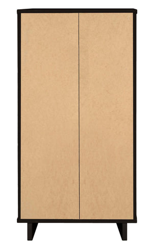 English Elm Granville 5-Drawer Modern Chest In Black With Gold Accents For Stylish Storage & Organization B365S00069