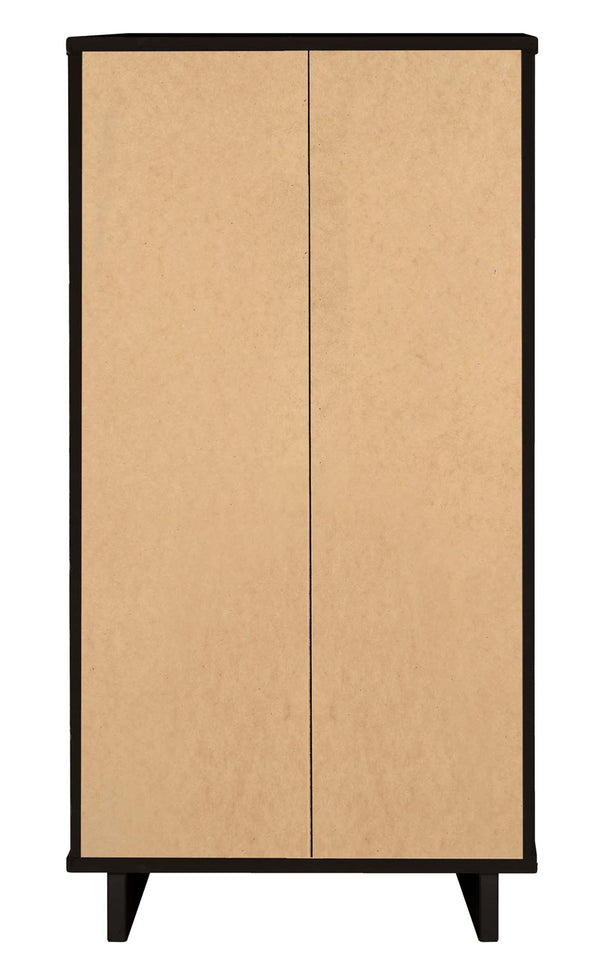 English Elm Granville 5-Drawer Modern Chest In Black With Gold Accents For Stylish Storage & Organization B365S00069