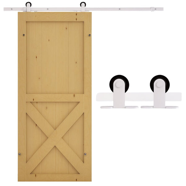 English Elm Rustic Carbon Steel Sliding Door Hardware Kit for Farmhouse and Loft Interiors T3971P384153