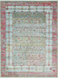 Unique Loom Baracoa Almendares Machine Made Border Rug Blue, Ivory/Red/Turquoise/Pink/Yellow 10' 0" x 13' 1"