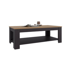 English Elm Bazine Open Shelf Coffee Table Two Tone Finish Modern Living Room Storage B092P439922