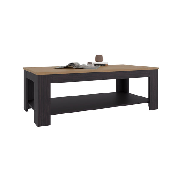 English Elm Bazine Open Shelf Coffee Table Two Tone Finish Modern Living Room Storage B092P439922