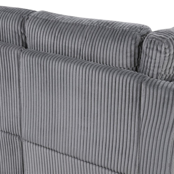 English Elm U_Style U-Shaped Corduroy Sectional Sofa With Storage & Usb Ports - 6-Seater Comfort For Any Space N711P235751E-GIGA