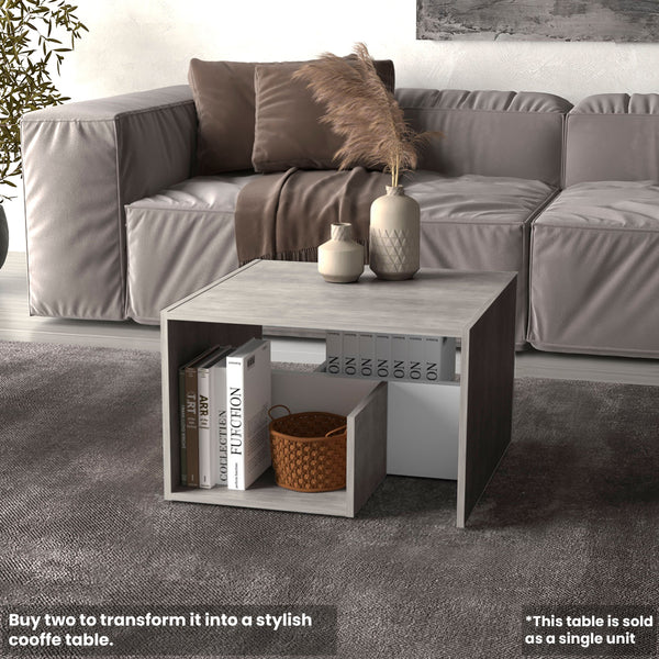 English Elm Everet Multi-Functional 3-Tier Coffee Table/End Table, Compact Convertible Design for Small Spaces B070P363811