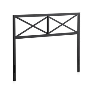English Elm Taylor Metal Headboard Cal King Black — 40" Mid-Rise Rustic Double X-Back Design, Sturdy Metal Craftsmanship for Versatile Décor (Fits 71" Width) B350P395001