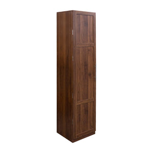 English Elm Kitchen Pantry Cabinet Walnut Tall Freestanding Storage with Shelves and Doors W331P426747